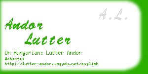 andor lutter business card